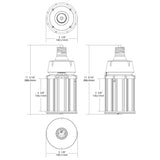 Satco LED HID Replacement 120/100/80 Wattage & CCT Seletable Mogul Base 100-277V_5