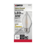 Satco S23413 4w C15 LED Satin Spun Clear 120v Medium Base 300lm 2700k bulb - BulbAmerica