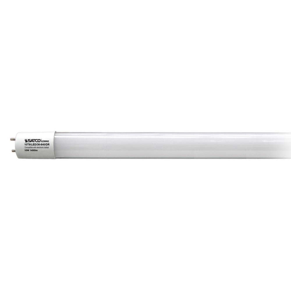 Satco 10Pk. 10w 36in T8 LED Tube 4000K G13 Base 1450LM Ballast Dependent