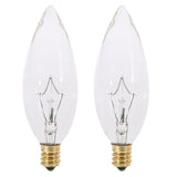 2Pk - Satco S4712 40W 120V B9.5 Clear E14 Intermediate Base Incandescent bulb