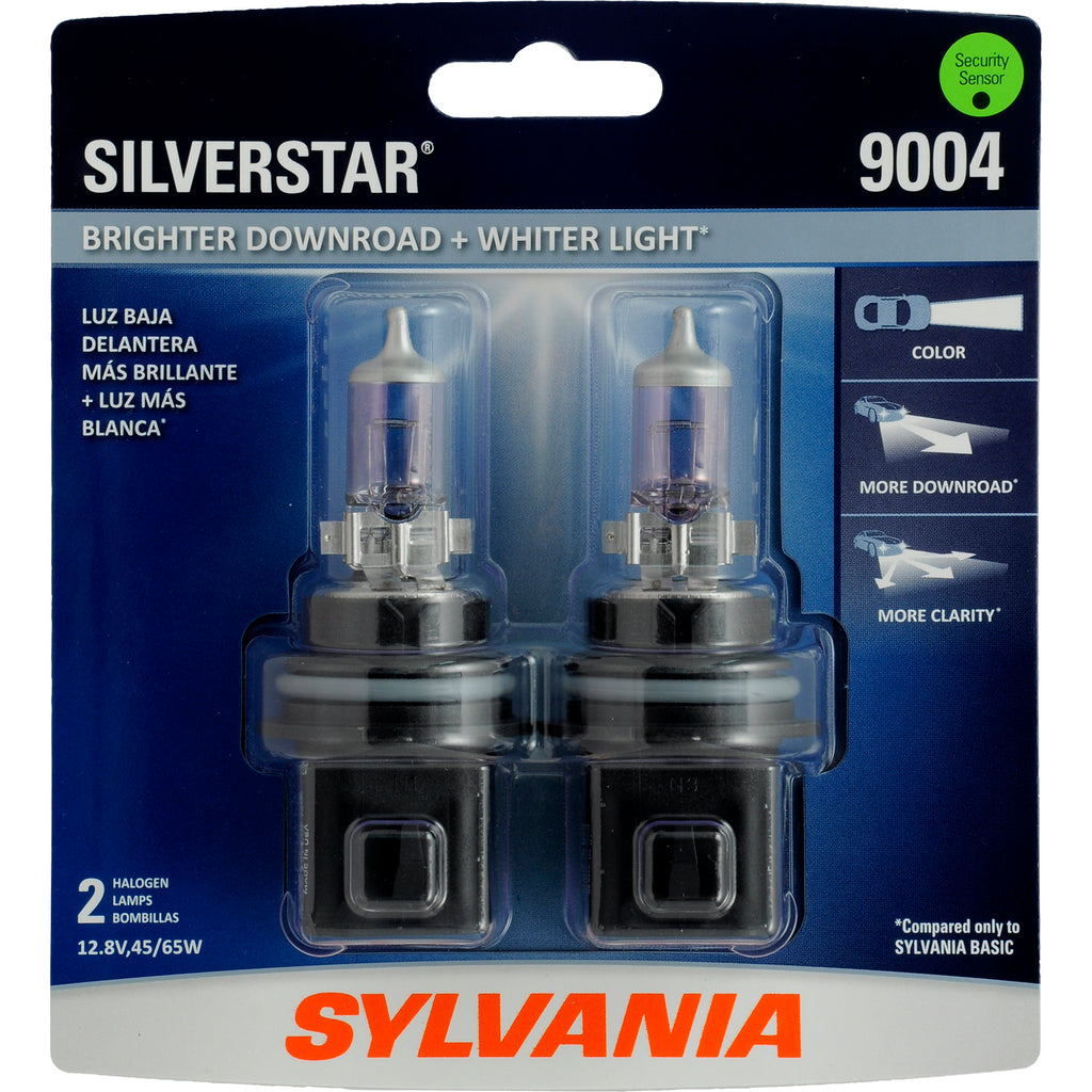 2-PK SYLVANIA 9004 SilverStar High Performance Halogen Headlight Bulb