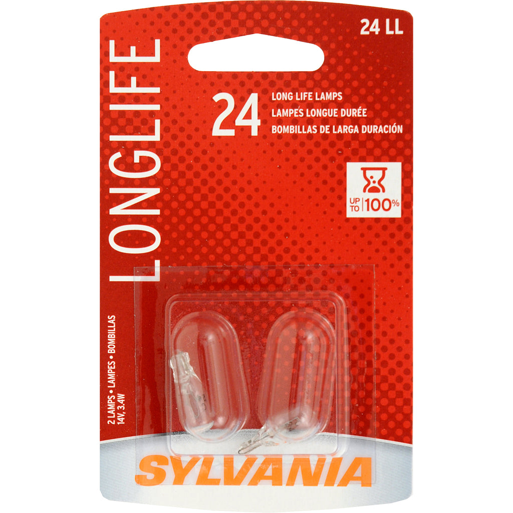 2-PK SYLVANIA 24 Long Life Automotive Light Bulb