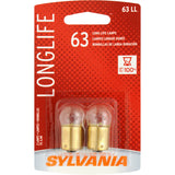 2-PK SYLVANIA 63 Long Life Automotive Light Bulb