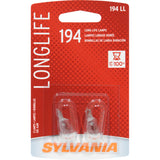 2-PK SYLVANIA 194 Long Life Automotive Light Bulb