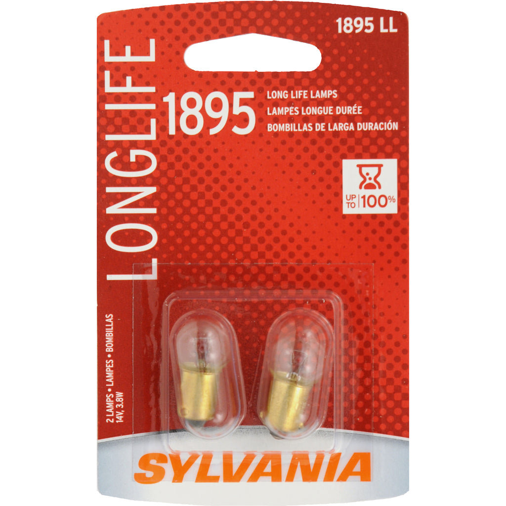 2-PK SYLVANIA 1895 Long Life Automotive Light Bulb