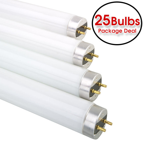 25 pk - Ushio 17w 24in T8 G13 4100k Fluorescent Linear Tube Light ...