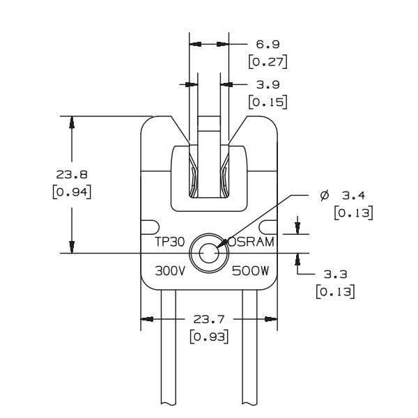 Osram TP-30 GY5.3 lamp holder ceramic socket – BulbAmerica