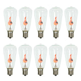 10PK - Vickerman ST40 Clear Flicker Flame E17 Bulb