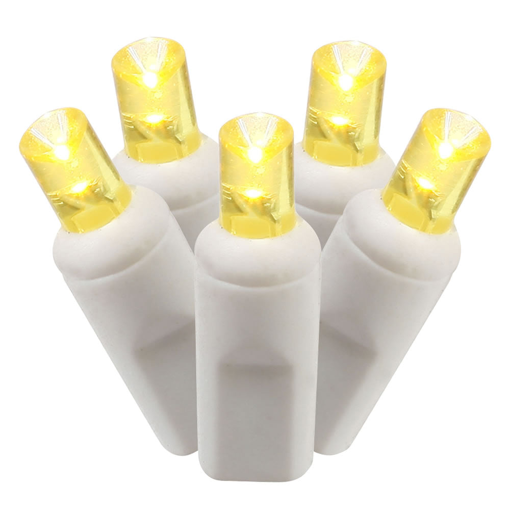 100Lt Yellow LED / White Wire WA EC Set 6in. Sp 50 ft. – BulbAmerica