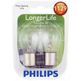 2pk - Philips 1129 - S8 6.4V 16.83W Long Life Automotive Light Bulb