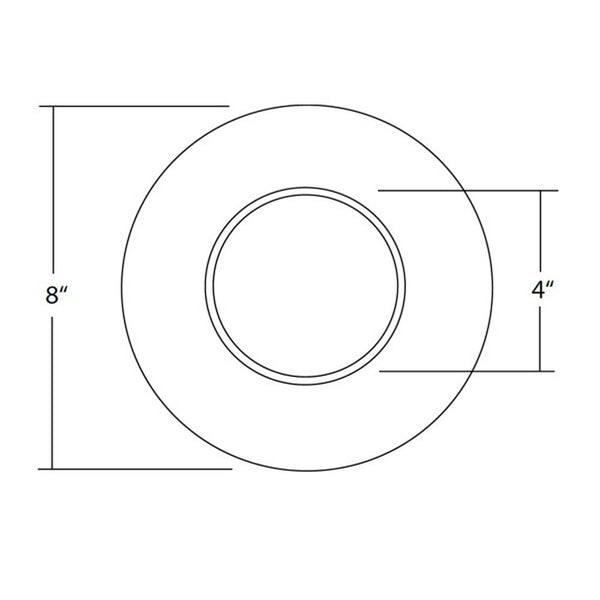 6 in. White Smooth Open Trim Designed for 6 inch Housings – BulbAmerica