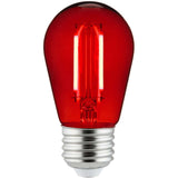 6Pk - 2 watts Red LED Filament S14 Sign Clear Dimmable Light Bulb - BulbAmerica