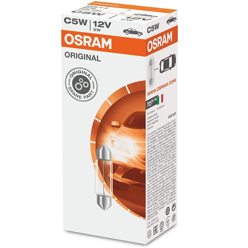 Light bulb C5W SV8.5 12V 5W 10x36mm white Osram 