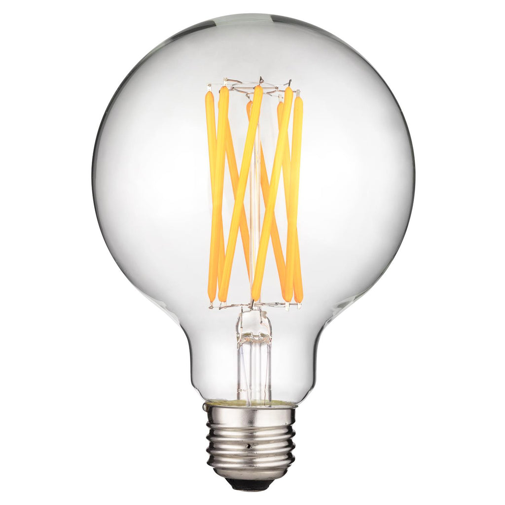 SUNLITE 80472-SU E26 G40 LED Filament 8w Clear Dimmable Light Bulb 2700K Warm White