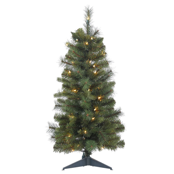 24in. x 16in. Classic Mixed Pine Tree 35 Clear Lights 64Tips Plastic S ...