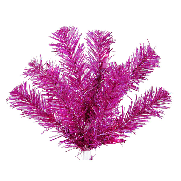 Vickerman 3' Fuchsia Pencil Artificial Christmas Tree - 50 Purple LED ...