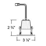 NICOR 2 in. LED Downlight in Black, 3000K - BulbAmerica