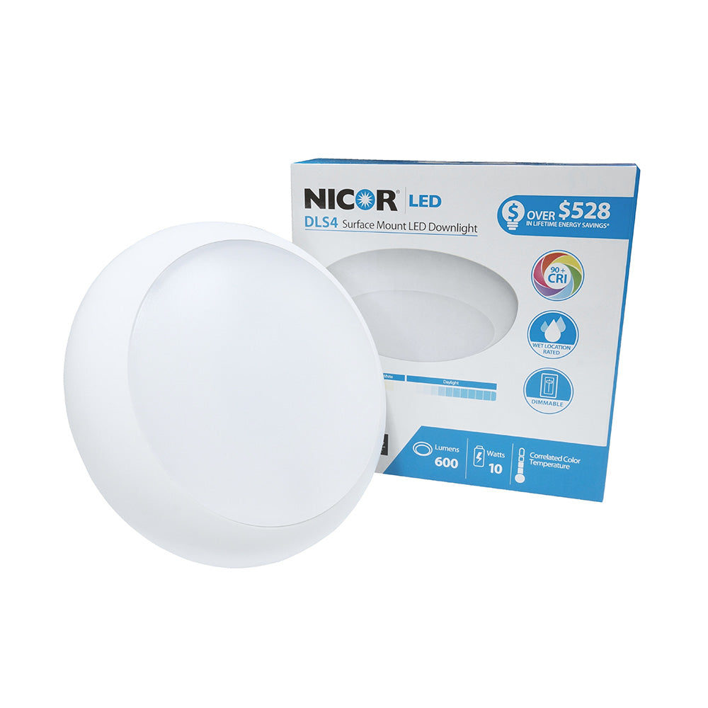 NICOR 4 in. White LED Surface Mount Retrofit in 2700K