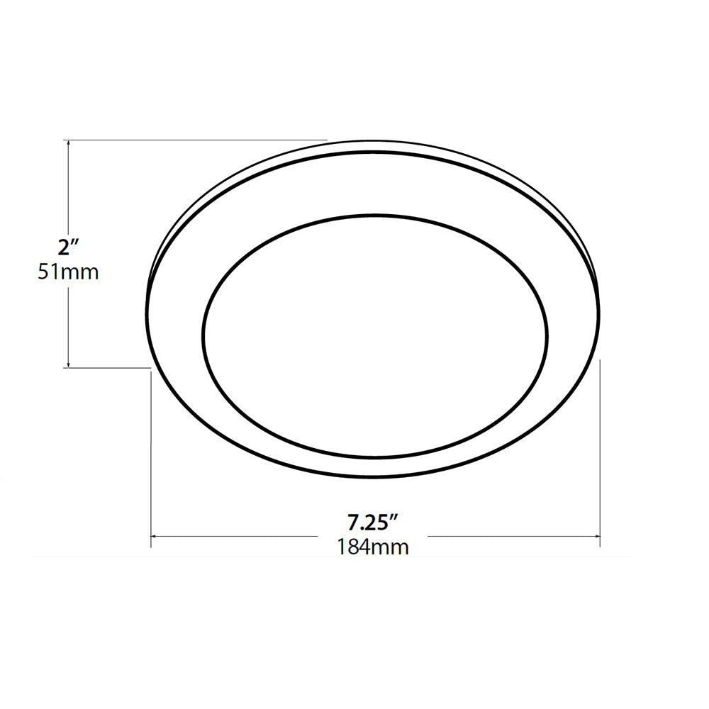 NICOR 5 in. / 6 in. White LED Surface Mount Disc Light in 2700K ...