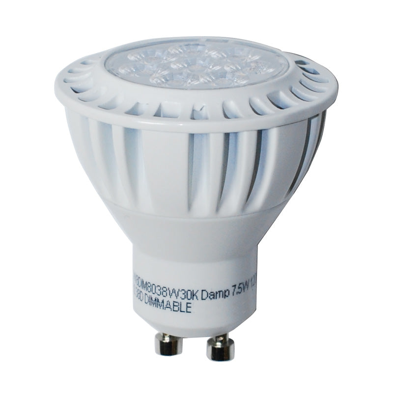 7 Watt GU10 MR16 LED Light Bulb Warm White 550 Lumens (2 Pk)