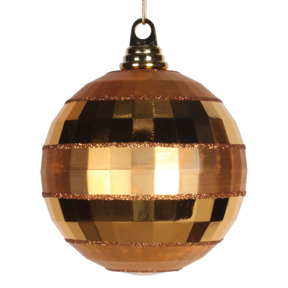 Vickerman 5.5 in. Antique Gold Shiny Matte Ball Christmas Ornament ...