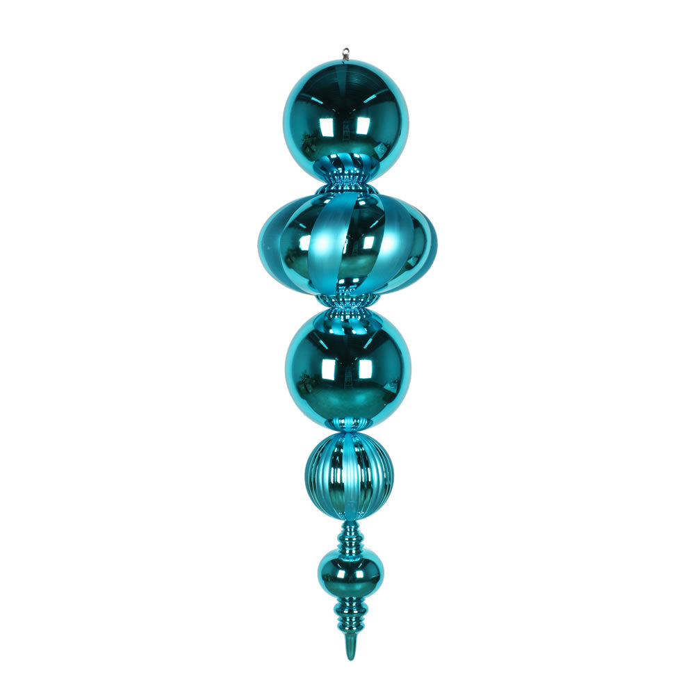 Vickerman 54 In Turquoise Shiny Matte Finial Christmas Ornament Bulbamerica 7158