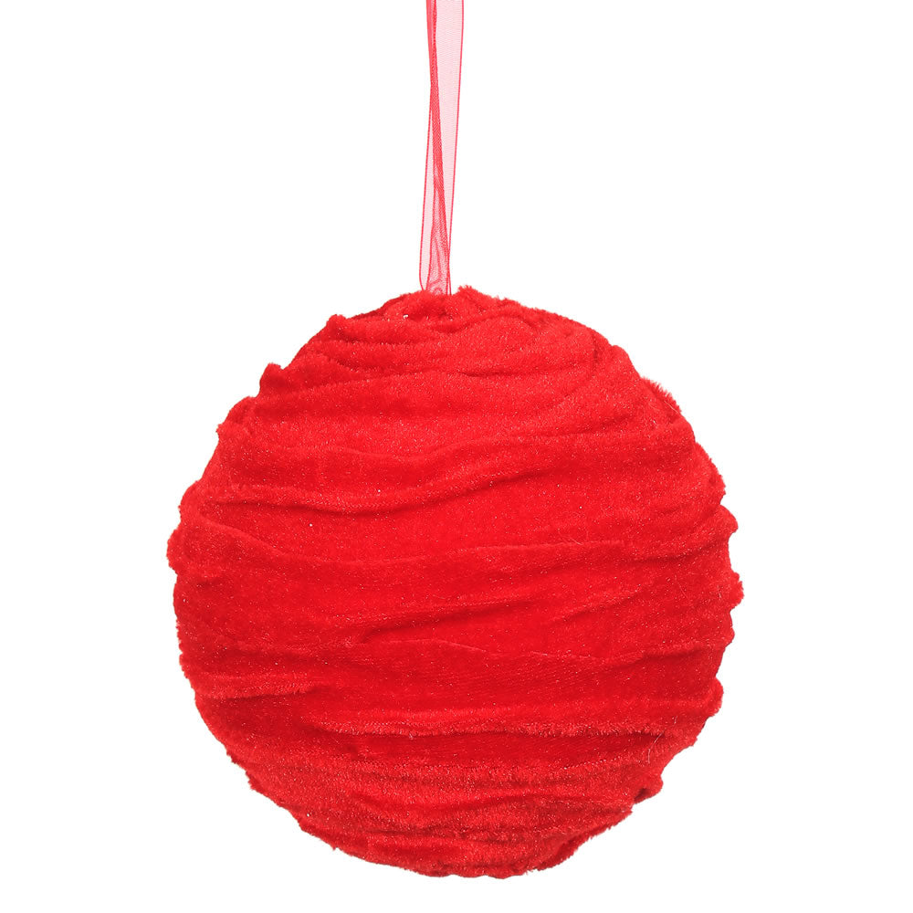 Vickerman 4.75 in. Red Ball Christmas Ornament