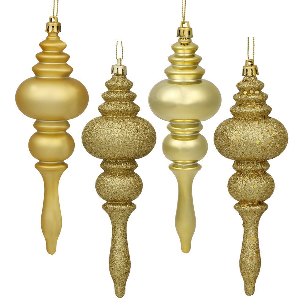 Vickerman 180mm Gold Finial Christmas Ornament Bulbamerica 9483