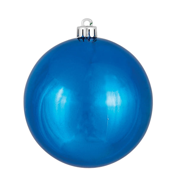 Vickerman 4 in. Blue Shiny Ball Christmas Ornament – BulbAmerica