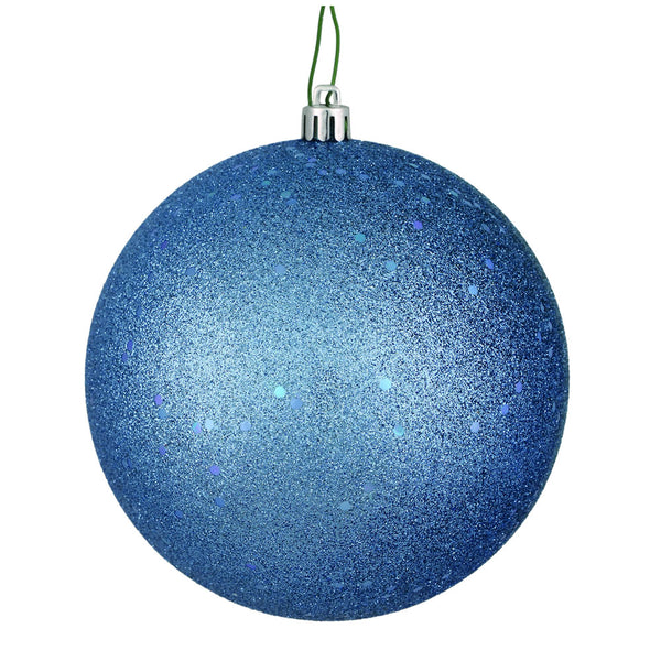 Vickerman 8 in. Periwinkle Ball Christmas Ornament – BulbAmerica