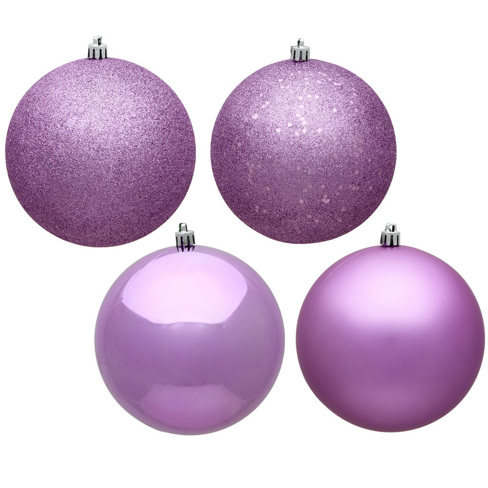 3Pk. Vickerman 1 in. Orchid Ball 4-Finish Asst Christmas Ornament