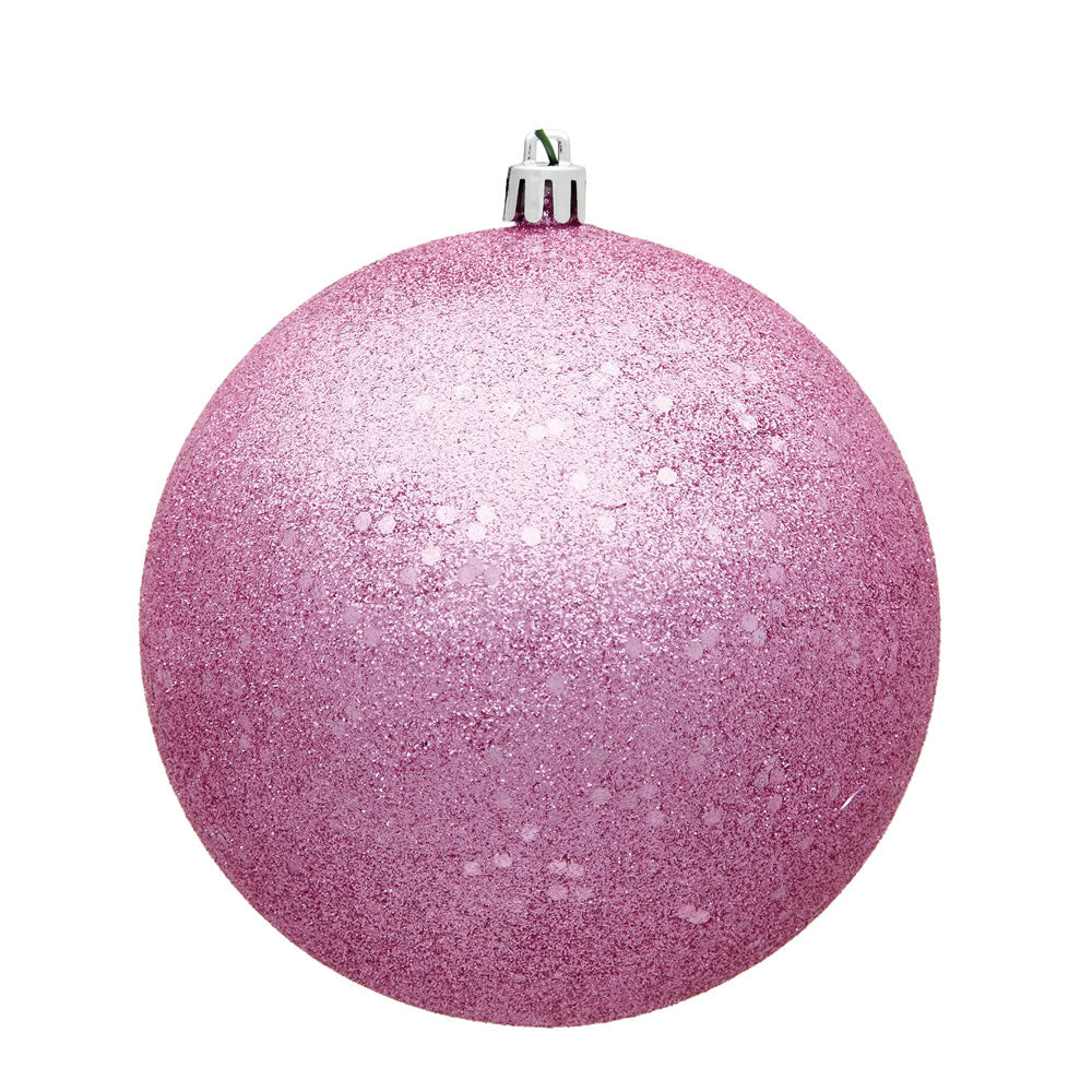 Vickerman 4 in. Pink Ball Christmas Ornament