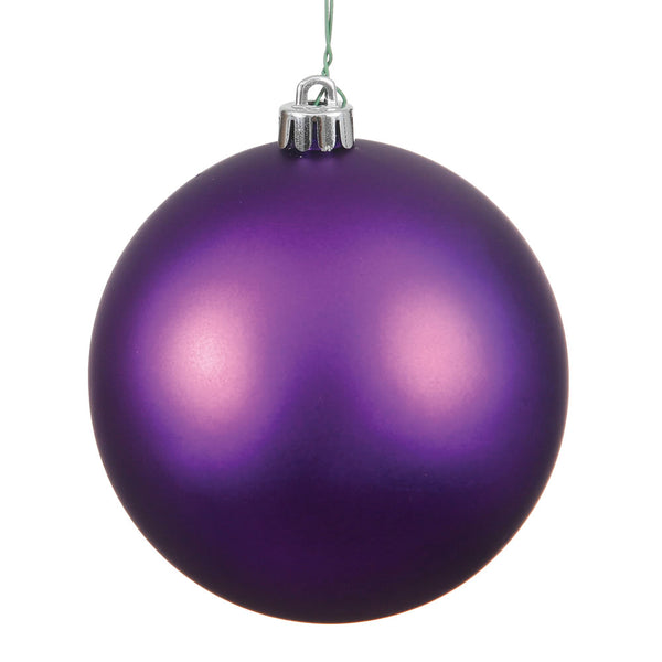 Vickerman 10 in. Plum Matte Ball Christmas Ornament – BulbAmerica