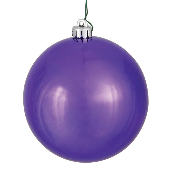 Vickerman 4 in. Plum Shiny Ball Christmas Ornament – BulbAmerica