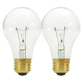 2 Pk - Satco S3941 40W 130V A19 Clear E26 Incandescent light bulb