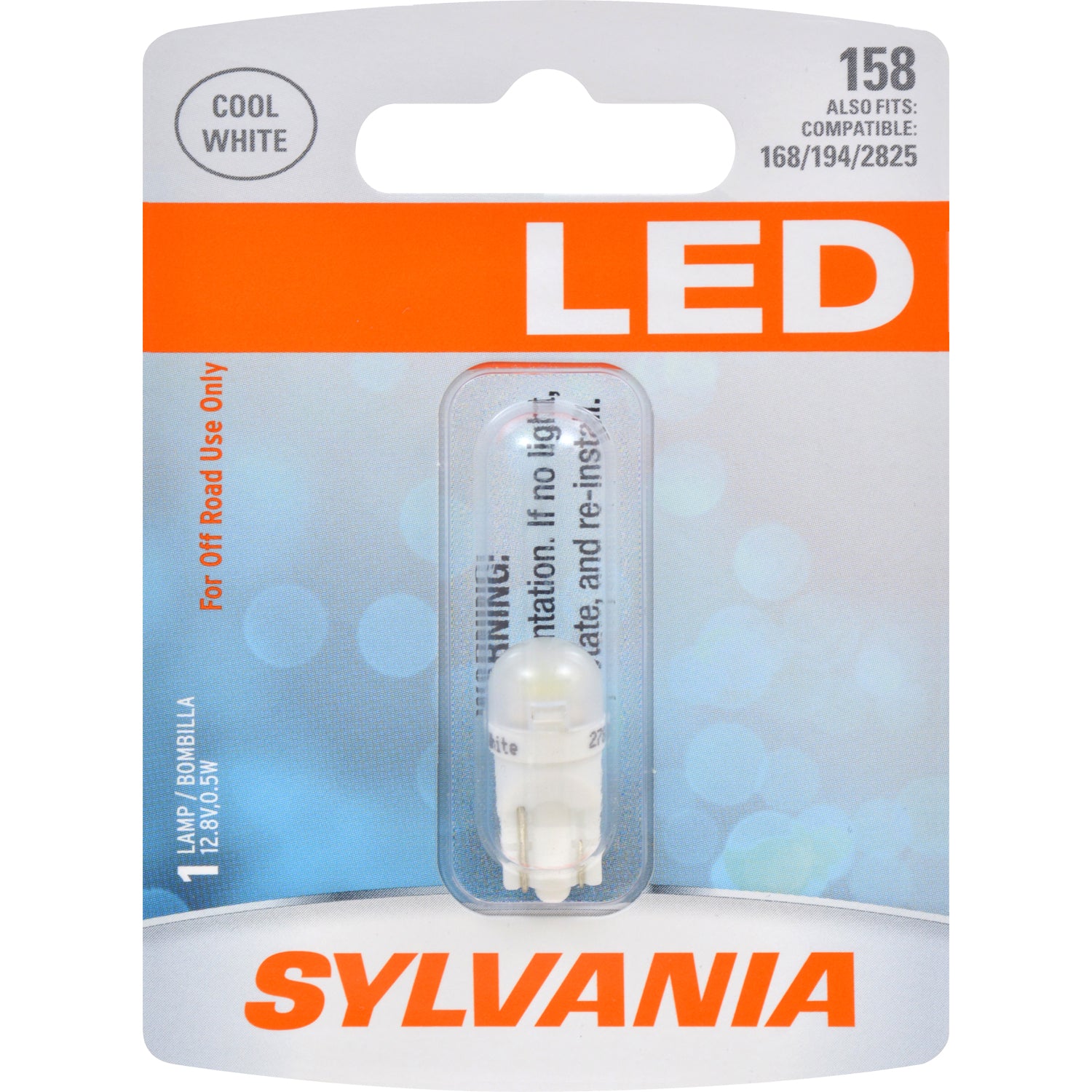 SYLVANIA LED 168 W5W Cool White Automotive Bulb - also fits 194 & 2825 –  BulbAmerica