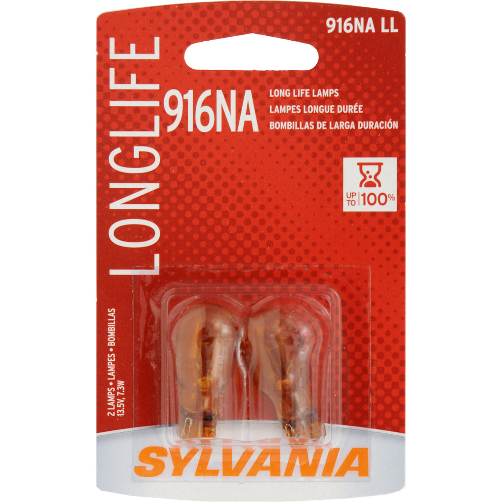 2-PK SYLVANIA 916NA Long Life Automotive Light Bulb