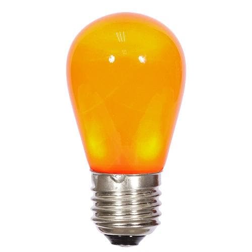 S14 LED Orange Ceramic Bulb 1.3W E26 Medium Nickel Base 130V Vickerman X14SC08